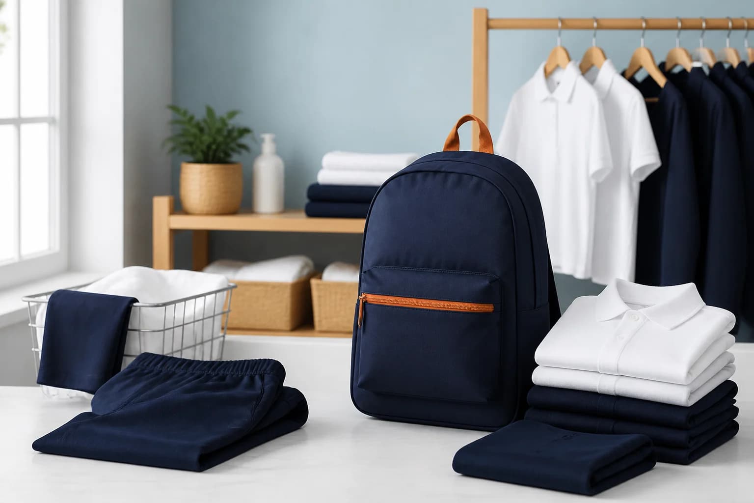 Mochilas e uniformes